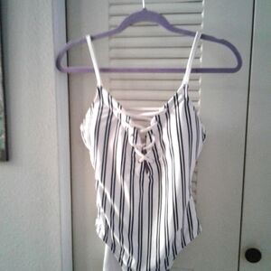 Nautica Swimsuit with Lace Up Front